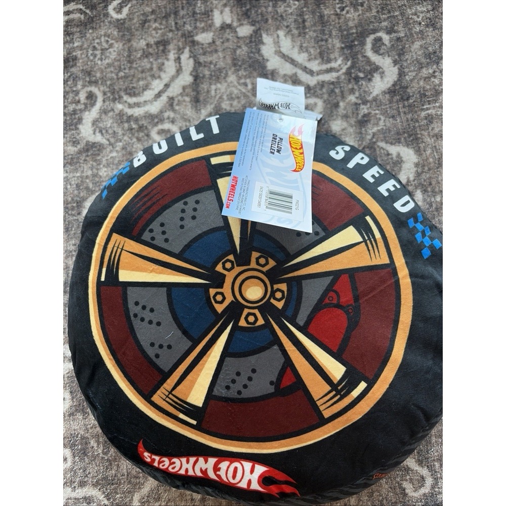 Hot Wheels Tire Decorative Cushion Throw Pillow (100% Officially Hot Wheels )